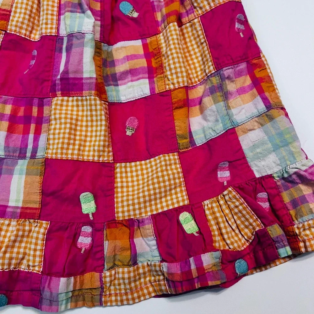 Vintage Gymboree Toddler Girls Sundress Dress Size 2T Plaid Ice Cream